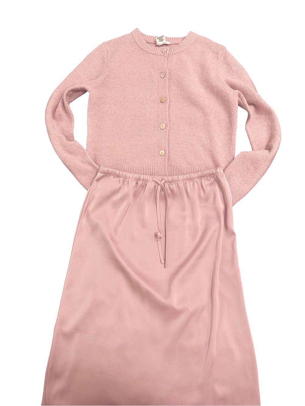 Song of Style Blush Pink Cardigan and Skirt Set